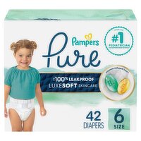 Pampers Pure Diapers, Size 6, 35+ lb, 42 count