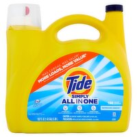 Tide Simply All in One Refreshing Breeze Detergent, 138 loads, 182 fl oz