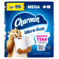 Charmin Ultra Soft Mega Bathroom Tissue Rolls, 208 2-ply sheets per roll, 24 count, 499.2 Each