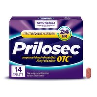 Prilosec OTC, Omeprazole 20mg, Omeprazole, Heartburn Medicine, 24 Hour Omeprazole Relief, 14 Tablets