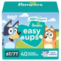 Pampers Easy Ups Bluey Training Underwear, 6T/7T 46+ lbs, 40 count