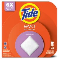 Tide evo Laundry Detergent Fiber Tiles, Spring Blast Scent, 42 ct