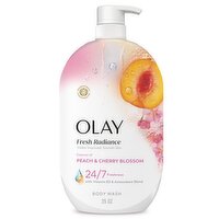Olay Fresh Radiance Body Wash with Essence of Peach and Cherry Blossom, 35 fl oz