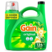 Gain Liquid Laundry Detergent, Now with Odor Defense, Original Scent, 177 fl oz, 134 Loads, 177 Fluid ounce