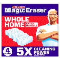 Mr. Clean Magic Eraser Sponge, All Purpose Cleaner, Cleaning Scrubber,Whole Home Extra Durable, 4ct
