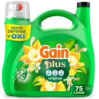 Gain Plus Liquid Laundry Detergent, Original Scent, 99 fl oz, 75 Loads 