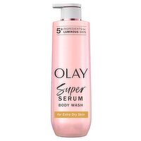 Olay Super Serum Body Wash for Extra Dry Skin, 20 fl oz, Serum Complex for Luminous Skin, 20 fl. oz.