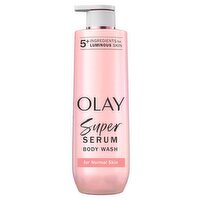 Olay Super Serum Body Wash for Normal Skin, 20 fl oz, Serum Complex for Luminous Skin