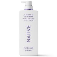 Native Moisturizing Body Wash, 24-Hour Hydration, Vanilla & Cashmere, 22 fl oz