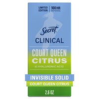 Secret Clinical Strength 100HR Hyaluronic Acid Antiperspirant Deodorant for Women, 2.6 oz