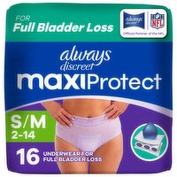 Always Discreet MaxiProtect - Reimagined Adult Diapers for Women S/M, 16 Count​
