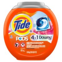 Tide PODS Laundry Detergent soap with a touch of Downy 4-in-1 Detergent, 57 Count