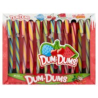 Dum-Dums Blu Raspberry, Cherry, Watermelon Candy Canes, 12 count, 5.3 oz