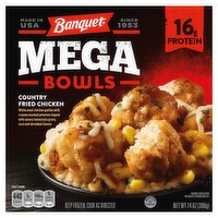 Banquet Mega Bowls Country Fried Chicken, 14 oz, 14 Ounce