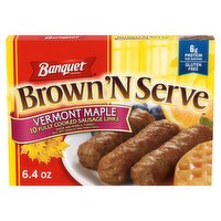 Banquet Brown 'N Serve Vermont Maple Fully Cooked Sausage Links, 10 count, 6.4 oz