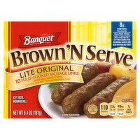 Banquet Brown ‘N Serve Lite Original Fully Cooked Sausage Links, 10 count, 6.4 oz, 6.4 Ounce