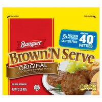 Banquet Brown 'N Serve Original Fully Cooked Sausage Patties, 2 lb