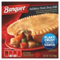 Banquet Salisbury Steak Deep Dish, 7 oz, 7 Ounce