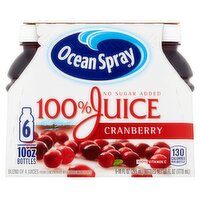 Ocean Spray Cranberry 100% Juice, 10 fl oz, 6 count