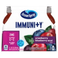 Ocean Spray Immunity Cranberry Blueberry Acai Flavored Juice Drink, 10 fl oz, 6 count, 60 Fluid ounce