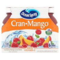 Ocean Spray Cran-Mango Juice Drink, 10 fl oz, 6 count, 60 Ounce