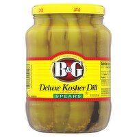 B&G Deluxe Kosher Dill Spears with Whole Spices, 24 fl oz