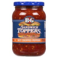 B&G Sandwich Toppers Hot Chopped Peppers, 16 fl oz