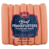 Dietz & Watson Frankfurters Uncured Beef Franks, 48 oz