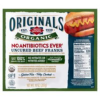 DIETZ & WATSON Originals Organic Uncured Beef Franks, 10 oz