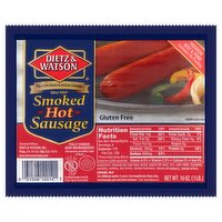 Dietz & Watson Smoked Hot Sausage, 16 oz