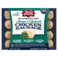 Dietz & Watson Asiago & Spinach Chicken Sausage, 10 oz