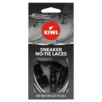 Kiwi White Sneaker No-Tie Laces, one pair