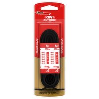 Kiwi Outdoor 54 In Round Black Laces, 1 pair