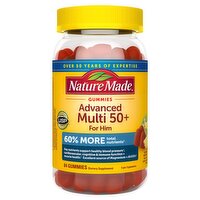 Nature Made Men Tropical Pineapple Advanced Multi 50+ Dietary Supplement, 84 count