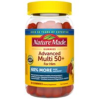 Nature Made Gummies Advanced Multi 50+ for Him Dietary Supplement, 84 count