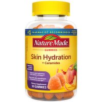 Nature Made Gummies Peach Skin Hydration + Ceramides Dietary Supplement, 50 count