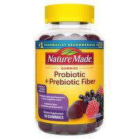 Nature Made Mixed Berry Probiotic + Prebiotic Fiber Dietary Supplement, 50 count