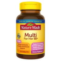 Nature Made Multivitamin For Her 50+ Tablets with No Iron, 90 Count, 90 Each