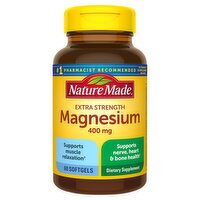 Nature Made Extra Strength Magnesium 400 mg Softgels, 60 Count