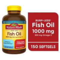 Nature Made Burp-Less Fish Oil Dietary Supplement, 150 count