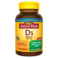 Nature Made Vitamin D3 2000 IU (50 mcg) Tablets, 220 Count Value Size