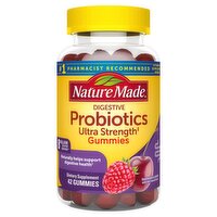 Nature Made Ultra Strength Digestive Probiotics Gummies 8 Billion CFU per Serving, 42 Count