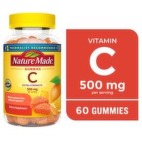 Nature Made Tangerine Vitamin C Extra Strength Dietary Supplement, 60 count