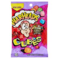 Warheads Cubes Sour Sweet & Fruity Chewy Candy, 5 oz