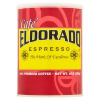 Cafe' Eldorado Espresso 100% Premium Coffee, 9 oz