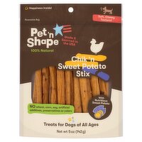Pet 'n Shape Chik'n Sweet Potato Stix with Nutritious Sweet Potato Treats for Dogs, 5 oz