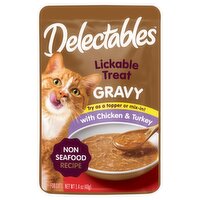 Delectables Lickable Treat Gravy with Chicken & Turkey For Cats, 1.4 oz