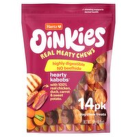 Hartz Oinkies Hearty Kabobs Real Meaty Dog Chew Treats, 14 Count, 6.9 oz