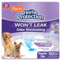 Hartz Home Protection Won't Leak Odor Eliminating Lavender Scent Dog Pads, 50 count, 50 Each