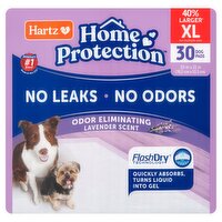 Hartz Home Protection Odor Eliminating Lavender Scent Dog Pads, XL, 30 count